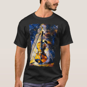 Viool Schilderen Violinist Muziek Orkest String P T-shirt