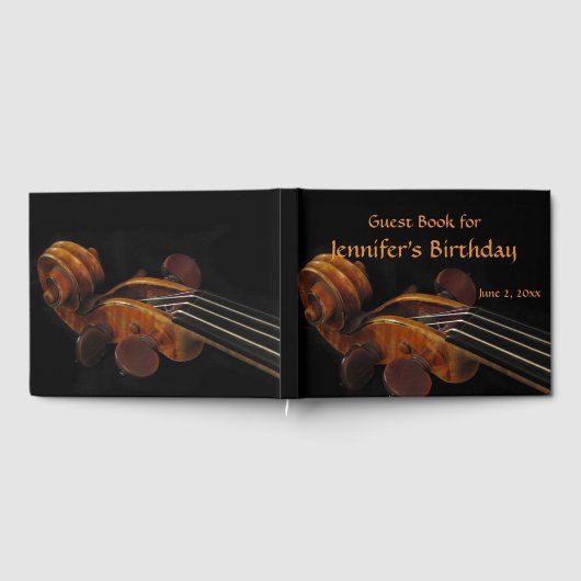 Viool Scroll Verjaardagsfeest Gastboek Gastenboek (Volledig)