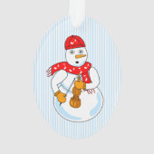 Viool Sneeuwman Ornament (achterkant)