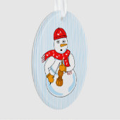 Viool Sneeuwman Ornament (voorkant)