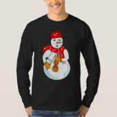 Viool Sneeuwman T-shirt (Voorkant)
