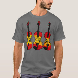 Viool Spaanse Vlag Violist String Muzikant Spanje T-shirt