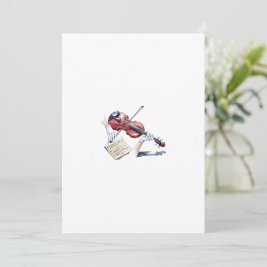 viool spook kaart (Staand voorkant)