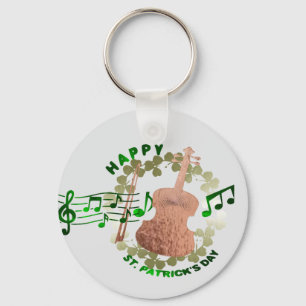 Viool St. Patrick's Day-sleutelhanger Sleutelhanger