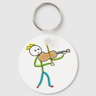 Viool Stickman Sleutelhanger