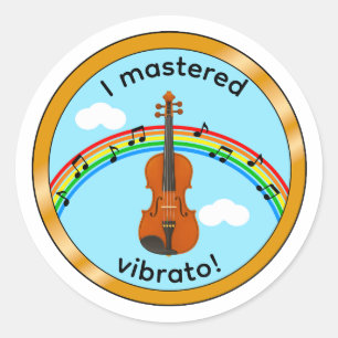 Viool Vibrato Kinderen Medaille Motivatie Sticker