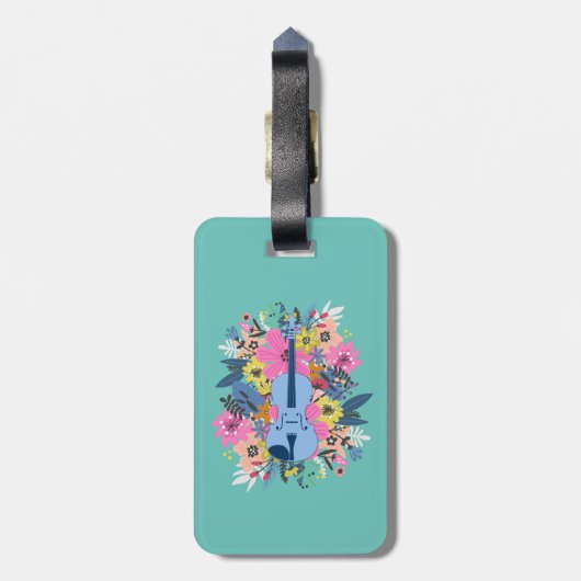 Viool / Viola Flower Hoesje Label / Gepersonalisee Bagagelabel (Achterkant verticaal)