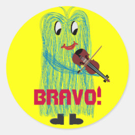 Viool & Viola - Krijg een warm wazig gevoel Ronde Sticker