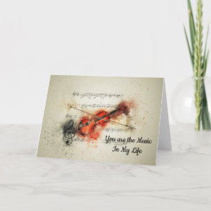 Viool Wenskaart Kaart