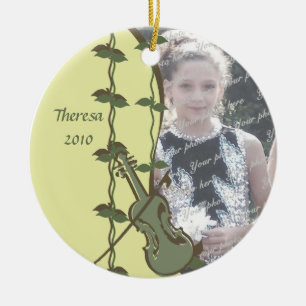 Viool Woodland Foto Keramisch Ornament