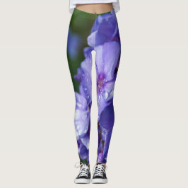 Vioolbloemleggings met ochtendroséwijn leggings