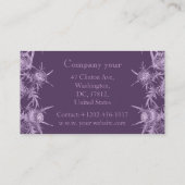 vioolbloempatroon visitekaartje (Achterkant)