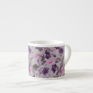 vioolbuisjes en roze vlinderpatroon espresso kop