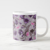 vioolbuisjes en roze vlinderpatroon grote koffiekop (Rechts)