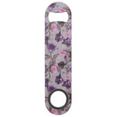 vioolbuisjes en roze vlinderpatroon speed flessenopener (Voorkant)