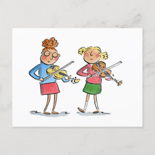 Vioolduet Briefkaart