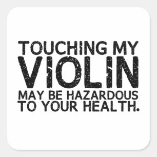 Vioolgevaar Vierkante Sticker