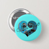 vioolliefde ronde button 5,7 cm (Voorkant /achterkant)