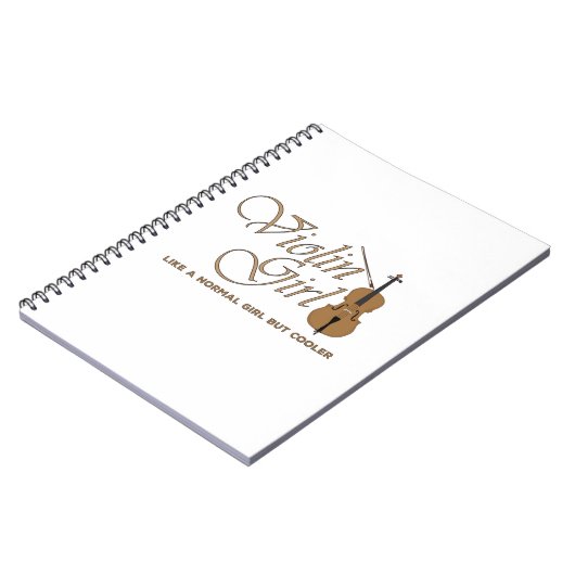 Vioolmeisje, zoals een normaal meisje maar cooler notitieboek (Linkerzijde)