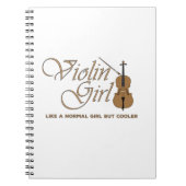 Vioolmeisje, zoals een normaal meisje maar cooler notitieboek (Voorkant)