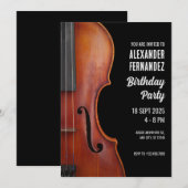 Vioolmuziek verjaardag  kaart (Voorkant / Achterkant)