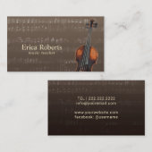 Vioolmuziekdocent Musical Visitekaartje (Voorkant / Achterkant)