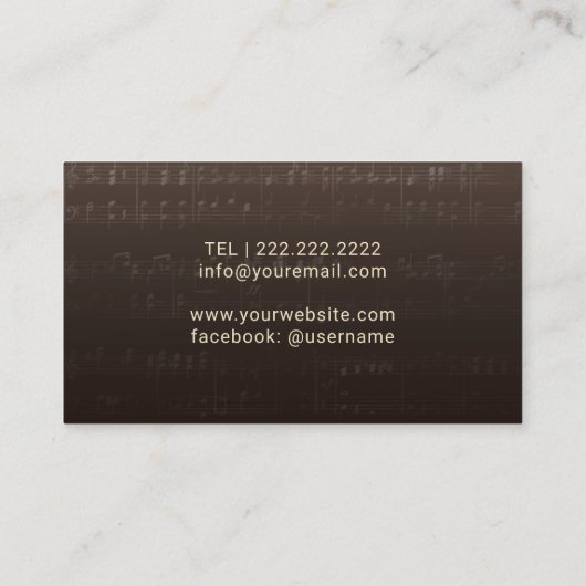 Vioolmuziekdocent Musical Visitekaartje (Achterkant)