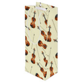 Vioolmuziekleraar Wijn Cadeautas (Achterkant Gekanteld)