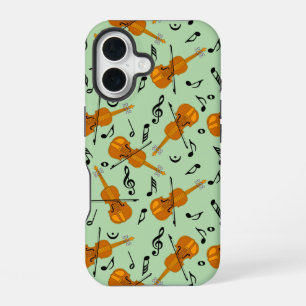 Vioolmuzieknootpatroon iPhone 16 Hoesje