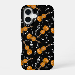 Vioolmuzieknootpatroon iPhone 16 Hoesje