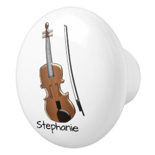 Vioolontwerp gepersonaliseerd keramische knop