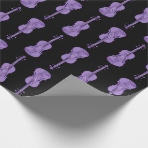 Vioolpatroon - Lavendel en Zwart Cadeaupapier