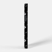 Vioolpatroon - Zwart en Wit iPhone Hoesje (Rechterkant)