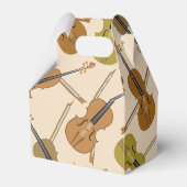 Vioolprint patroon bedankdoosjes (Achterkant)