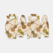 Vioolprint patroon bedankdoosjes (Uitgevouwen)