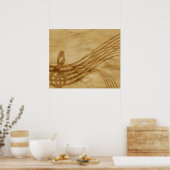 Vioolsleutel Poster (Keuken)