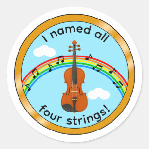 Vioolsnaren Kids Medaille Motivatie Sticker