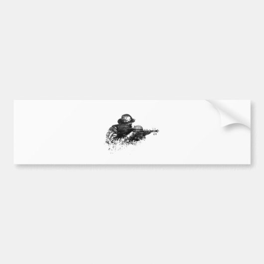 vioolsniper bumpersticker (Voorkant)