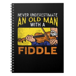 Vioolspelende Oude Man Notitieboek