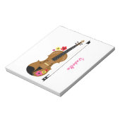 Vioolspeler  Custom Floral Notitieblok (Gedraaid)