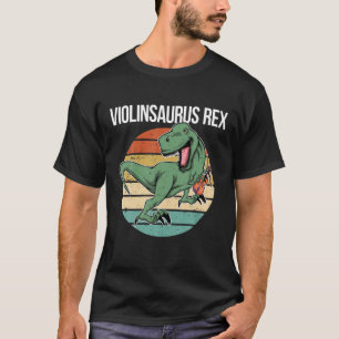 Vioolspeler Dinosaur Violinsaurus Rex I Viool T-shirt