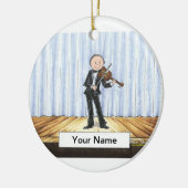 Vioolspeler - Mannelijk Keramisch Ornament (Links)