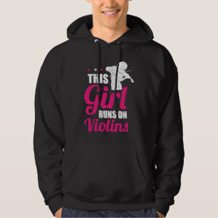 Vioolspeler Meisje Viool Vedelaar Viool Hoodie