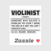 Vioolspeler Verjaardag Vioolspeler Sticker (Vel)