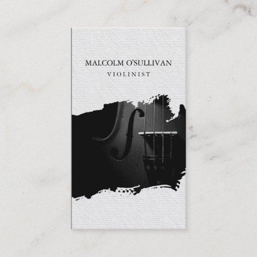 Vioolspeler Violinist Muzikant Visitekaartje (Voorkant)