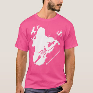 Vioolstok Vioolspeler Fiddlespeler Muzikant Orkest T-shirt