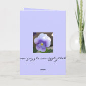 Viooltje Kaart (Achterkant)