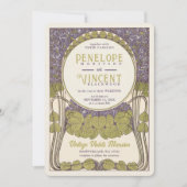  viooltjes bruiloft uitnodiging (Voorkant)