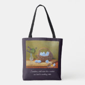 Viooltjes en mandje van Tas (Achterkant)