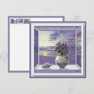 Viooltjes in een maanpot